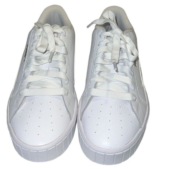 Puma Cali Star White Leather Lace Up Sneakers Size 8 NIB - Picture 2 of 12